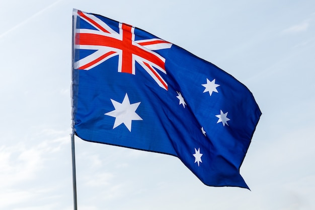 Drapeau de l'Australie dans le ciel