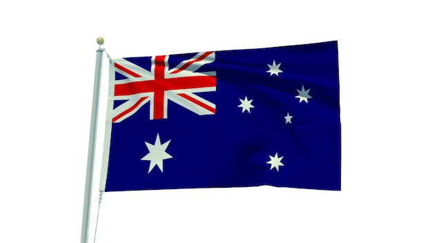 drapeau australien sur fond blanc