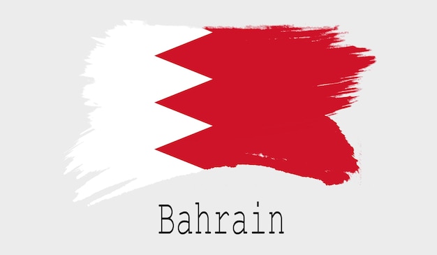 Drapeau de Bahreïn sur fond blanc