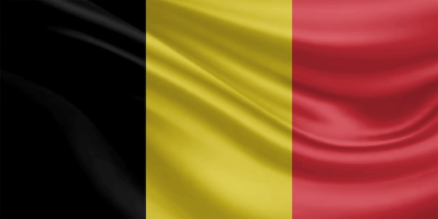Drapeau de la Belgique agité par le vent