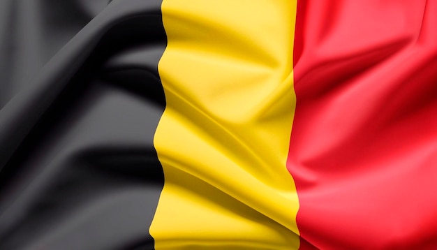 Photo drapeau de la belgique avec plis