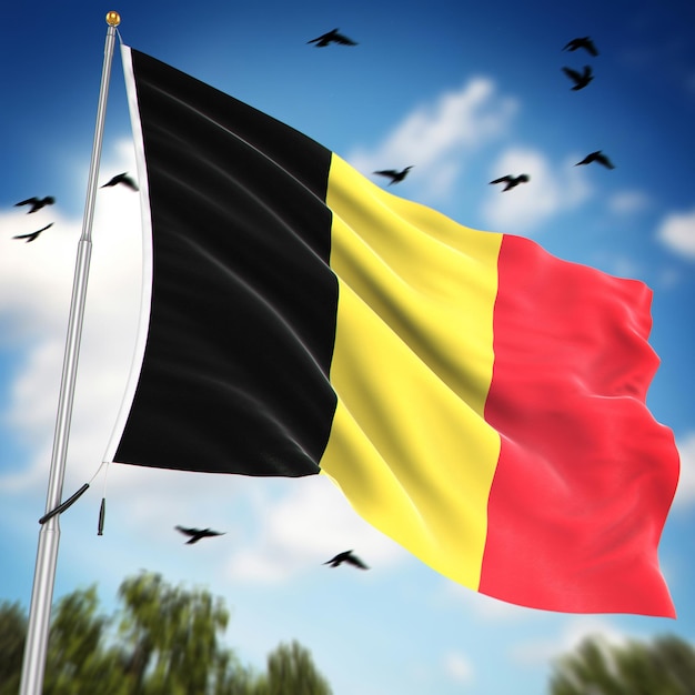 Photo drapeau de la belgique