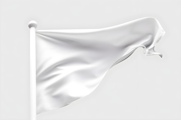 Un drapeau blanc sur fond blanc