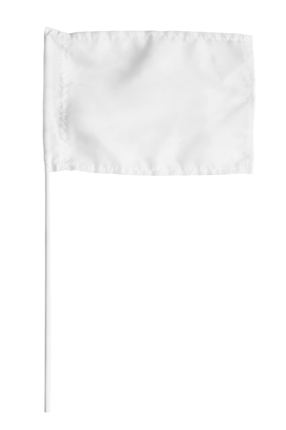 Drapeau blanc isolé