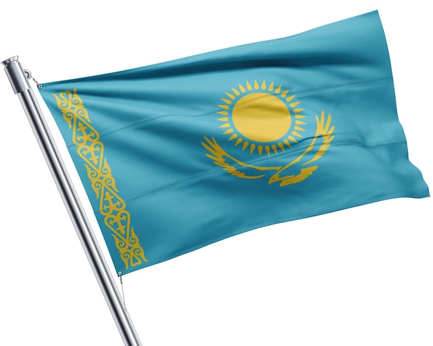 Photo le drapeau bleu du kazakhstan