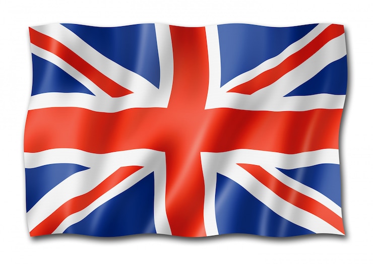 Photo drapeau britannique isolé