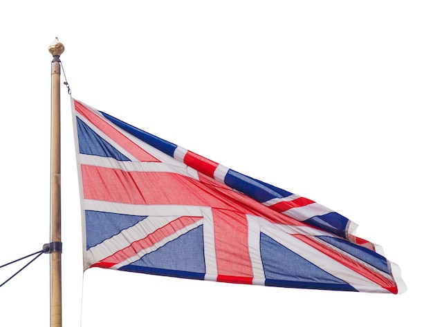 Photo drapeau britannique isolé