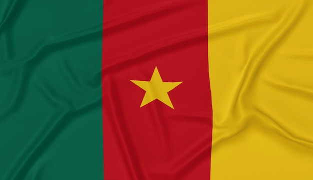 Drapeau camerounais réaliste