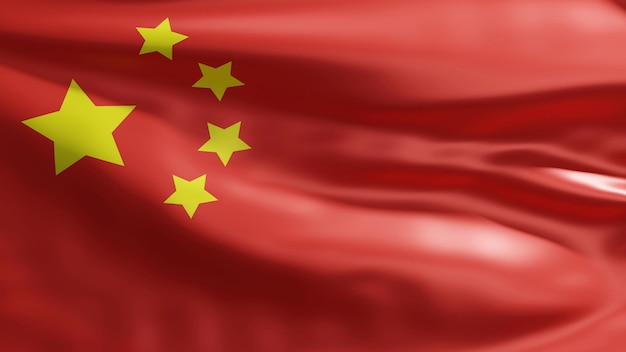 Photo le drapeau de la chine rendu 3d