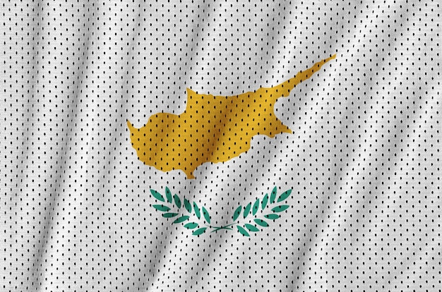 Drapeau chypriote imprimé sur un tissu de nylon sportswear en nylon