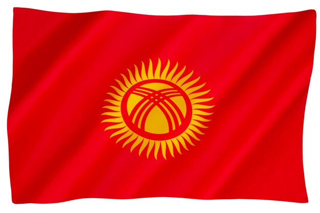 Le drapeau civil et national du Kirghizistan