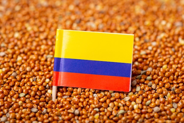 Drapeau de la Colombie sur le millet