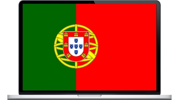 Photo drapeau de couleur du pays sur l'illustration de la tablette