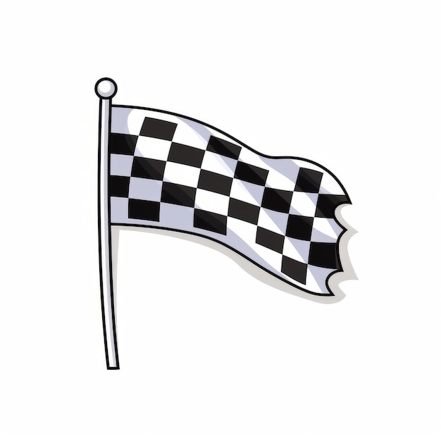 drapeau de course de dessins animés