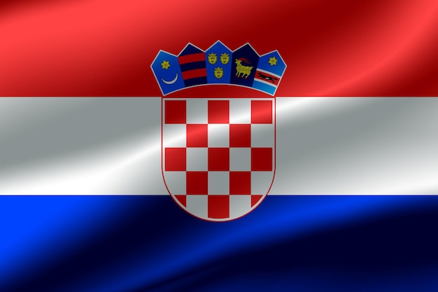 Drapeau de la Croatie en arrière-plan.