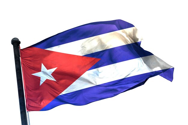 drapeau cuba sur une image de fond blanc