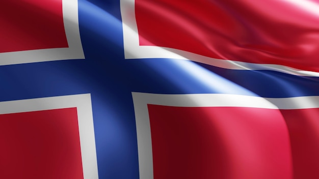 Photo un drapeau avec le drapeau de la norvège.