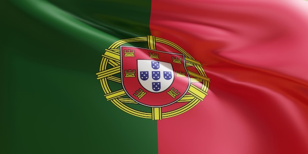 Photo un drapeau avec le drapeau portugais dessus