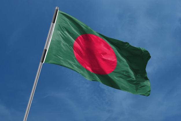 Drapeau du Bangladesh en agitant