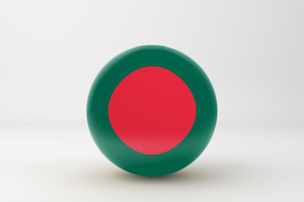 Drapeau du Bangladesh sur fond blanc