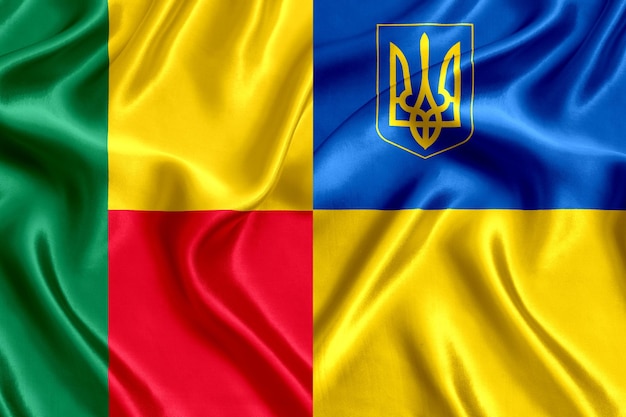 Drapeau du Bénin et de l'Ukraine