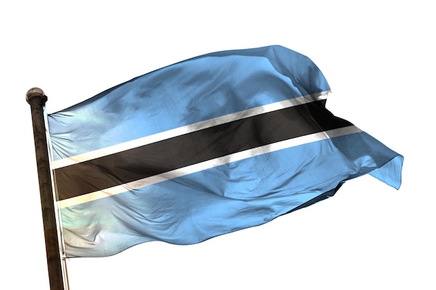 drapeau du botswana sur une image de fond blanc