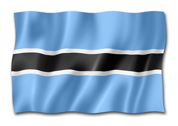 Drapeau du Botswana isolé