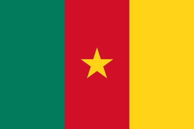 Drapeau du Cameroun Contexte Illustration Texture Drapeau plat