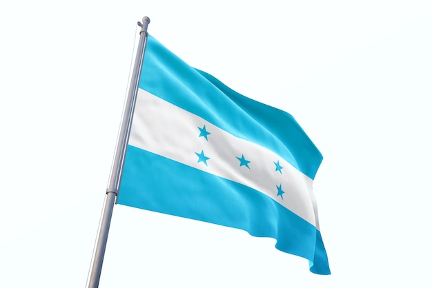 Drapeau du Honduras isolé sur fond blanc