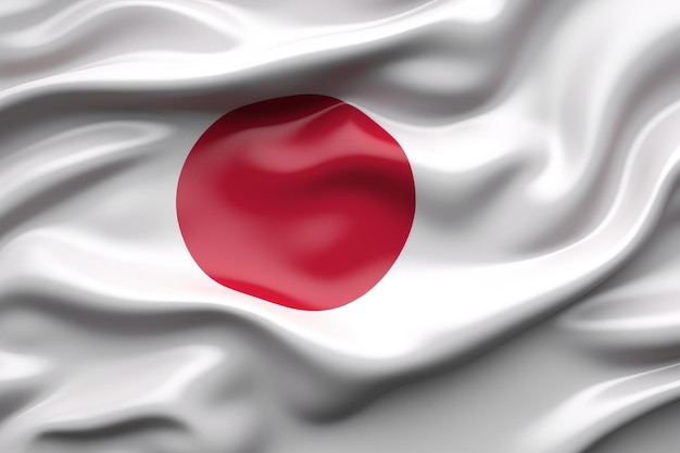 Le drapeau du japon a une grande IA générative au centre rouge