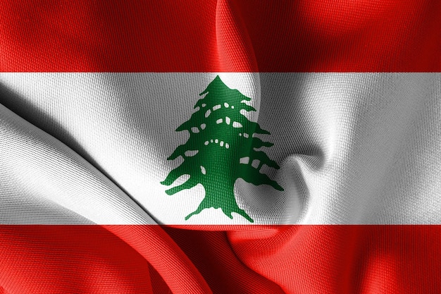 Drapeau du Liban le symbole officiel et les insignes patriote arrière-plan célébrations nationales