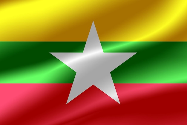 Photo drapeau du myanmar en arrière-plan