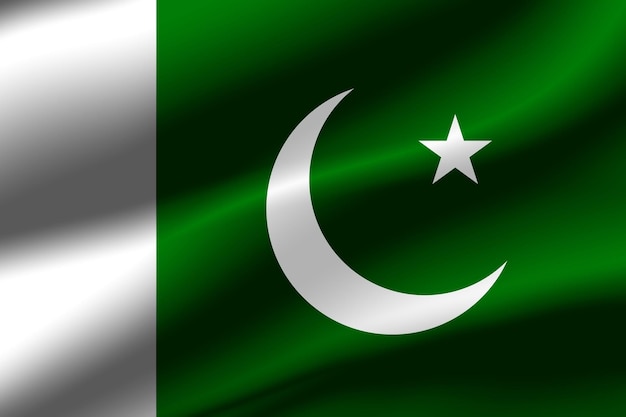 Drapeau du Pakistan en arrière-plan