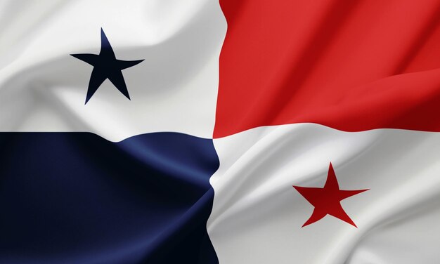 Photo le drapeau du panama en gros plan