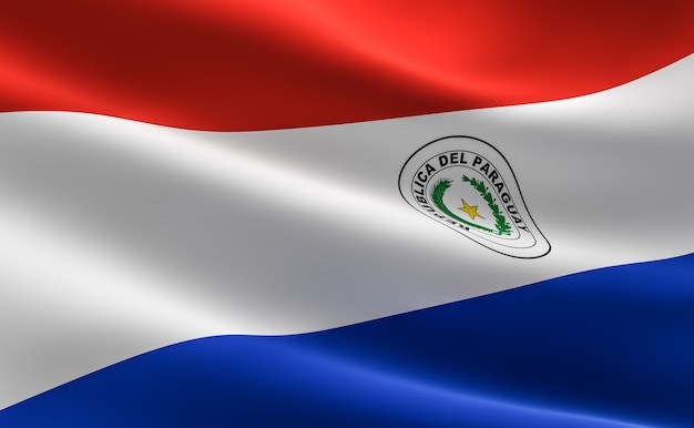 Drapeau du Paraguay. Illustration du drapeau paraguayant.