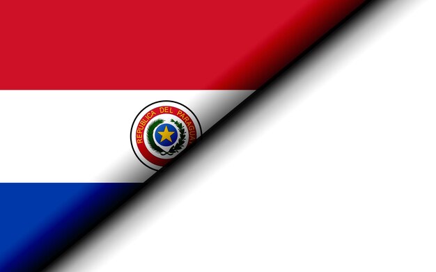 Drapeau du Paraguay plié en deux
