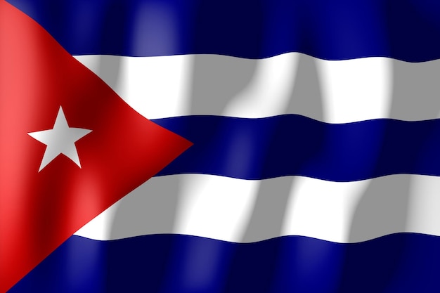 Drapeau du pays ridée de Cuba