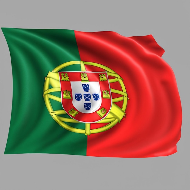 Le drapeau du Portugal flotte dans ses couleurs distinctives