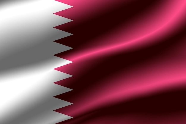 Drapeau du Qatar en arrière-plan