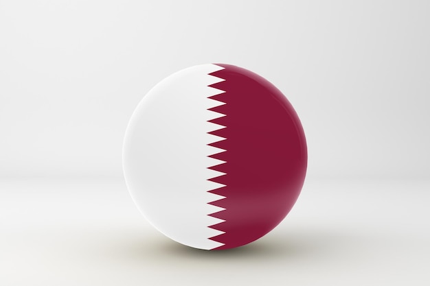 Drapeau du Qatar sur fond blanc