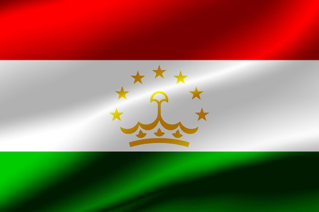Drapeau du Tadjikistan en arrière-plan