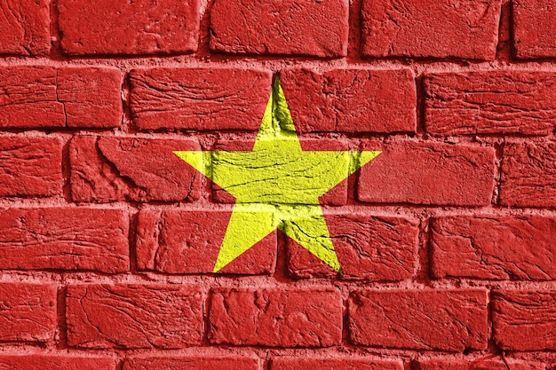 Drapeau du Vietnam sur le mur