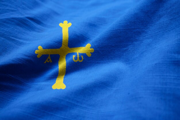 Drapeau ébouriffé des Asturies