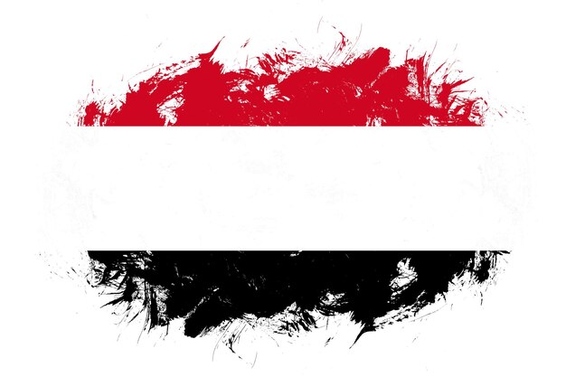 Drapeau de l'Égypte sur fond de pinceau abstrait