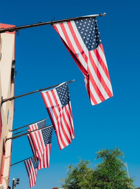 drapeau états unis américain ciel bleu