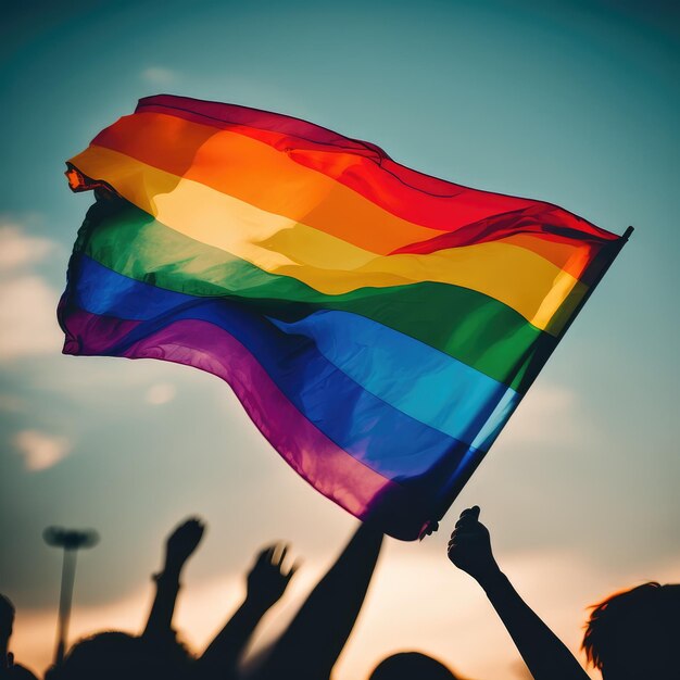 Drapeau de la fierté arc-en-ciel lgbtqia générative ai