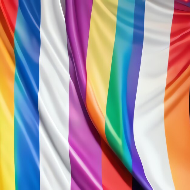 Photo le drapeau de la fierté les couleurs de l'arc-en-ciel les droits des lgbt