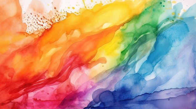 Drapeau de fierté LGBT de couleur arc-en-ciel Symbole des minorités et de la tolérance Generative Ai