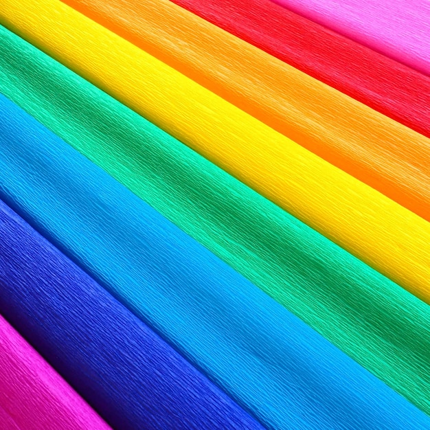 Drapeau de fierté Symbole de l'ensemble de la communauté LGBTQ LGBTI Papier crépon