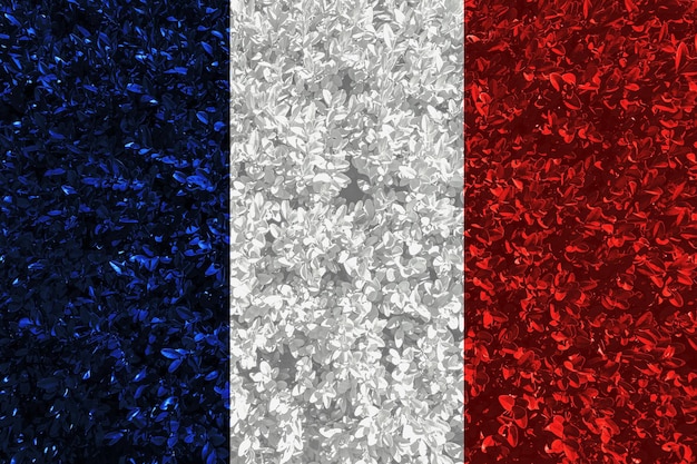 Photo drapeau français avec texture de feuilles et de buissons fond d'écran pour l'installation et la conception